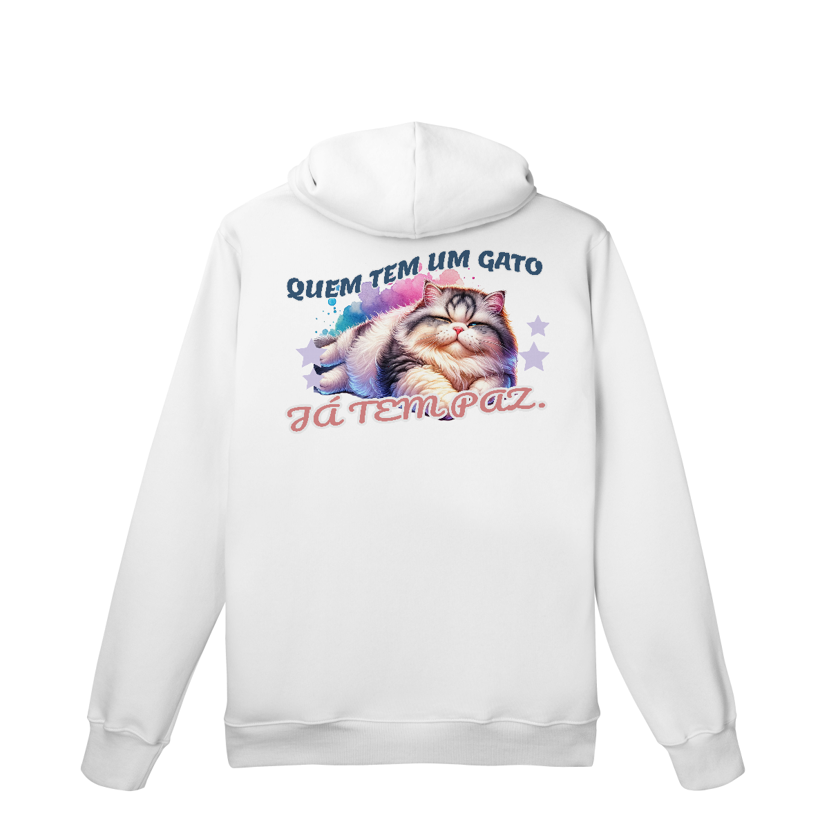 Quem tem um gato, já tem paz - Moletom Prime Canguru