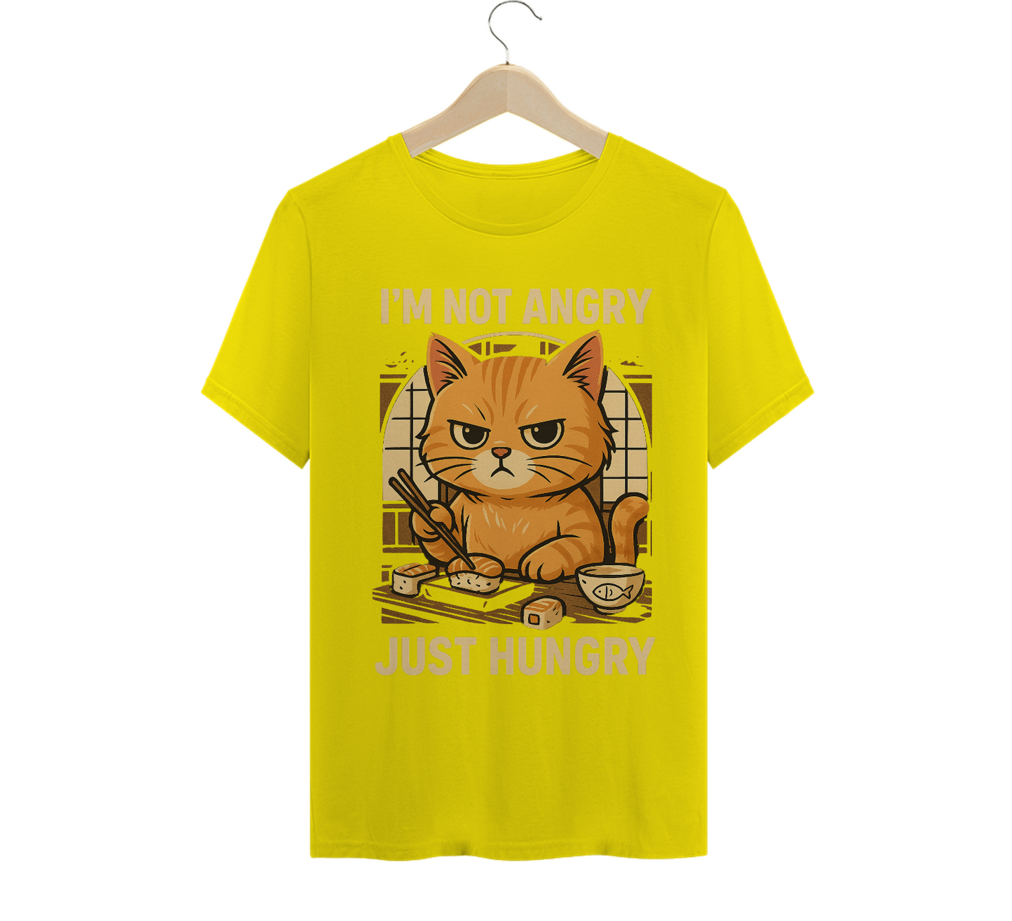 I'M NOT ANGRY. JUST HUNGRY. Cat - T-Shirt Quality