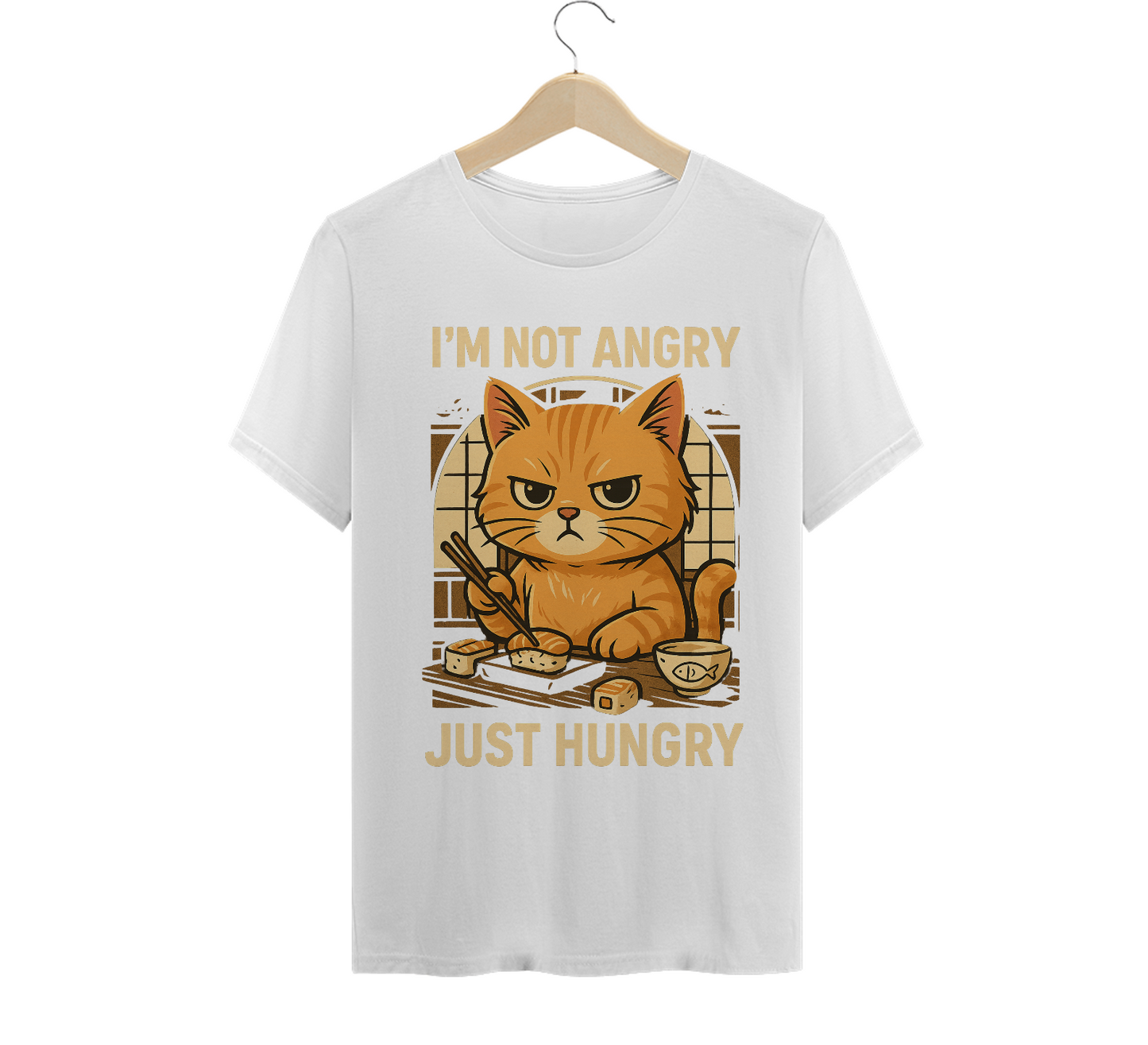 I'M NOT ANGRY. JUST HUNGRY. Cat - T-Shirt Quality