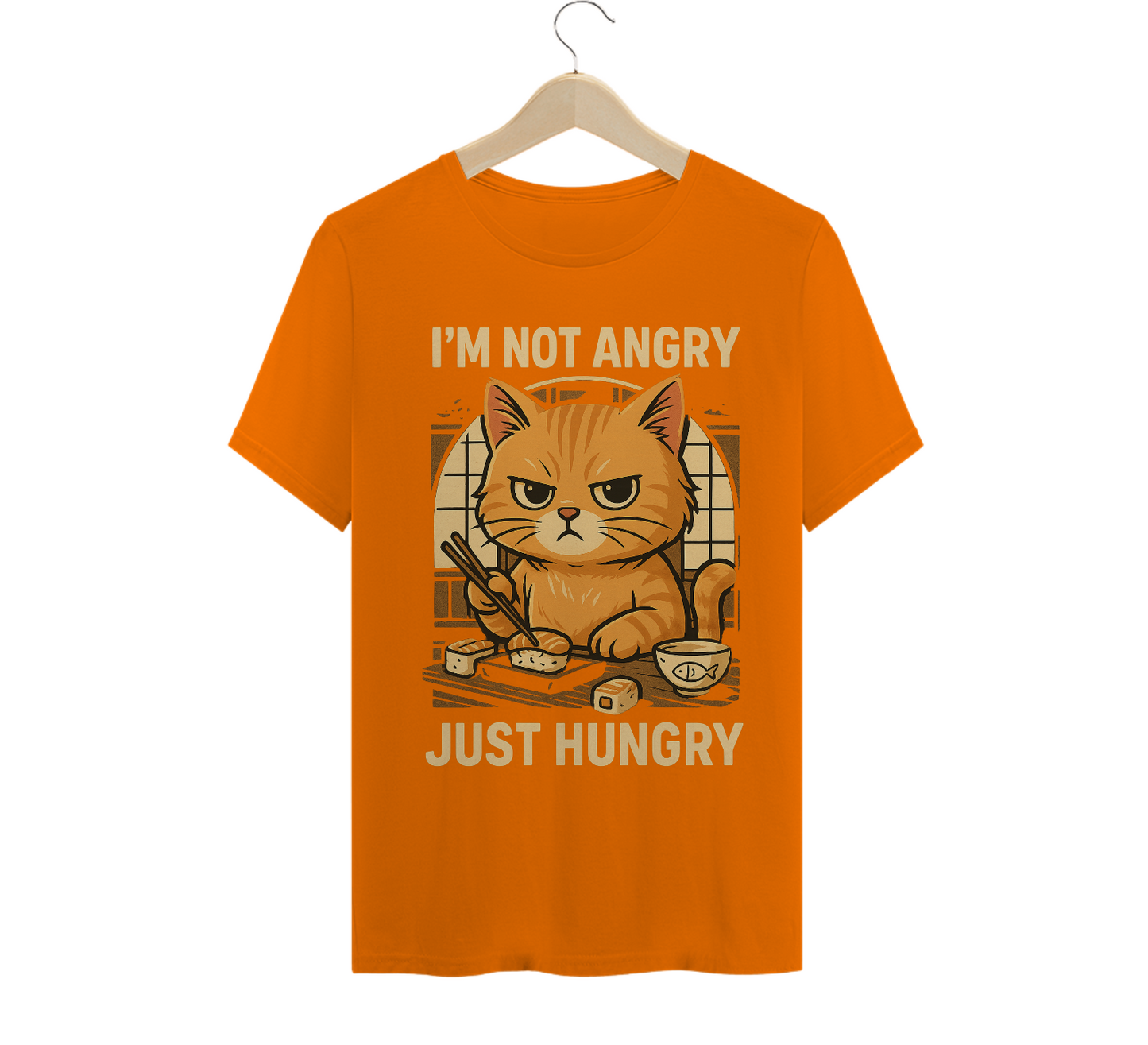 I'M NOT ANGRY. JUST HUNGRY. Cat - T-Shirt Quality