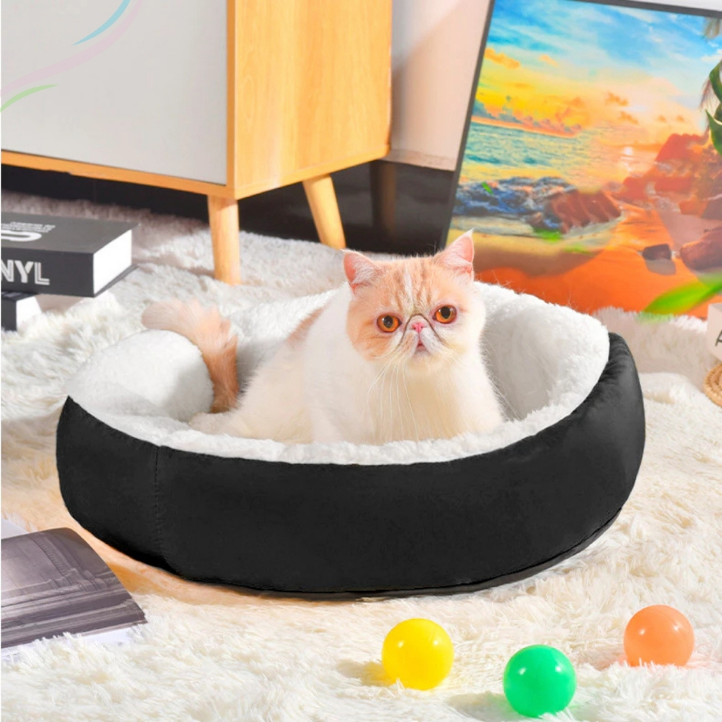 Caminha Pet Redonda Cachorro e Gato Cama Confortável Sherpa Inverno Pelo de Carneiro Pets