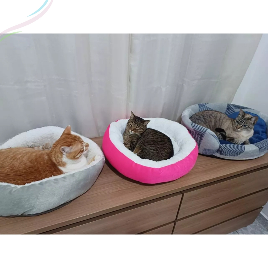 Caminha Pet Redonda Cachorro e Gato Cama Confortável Sherpa Inverno Pelo de Carneiro Pets