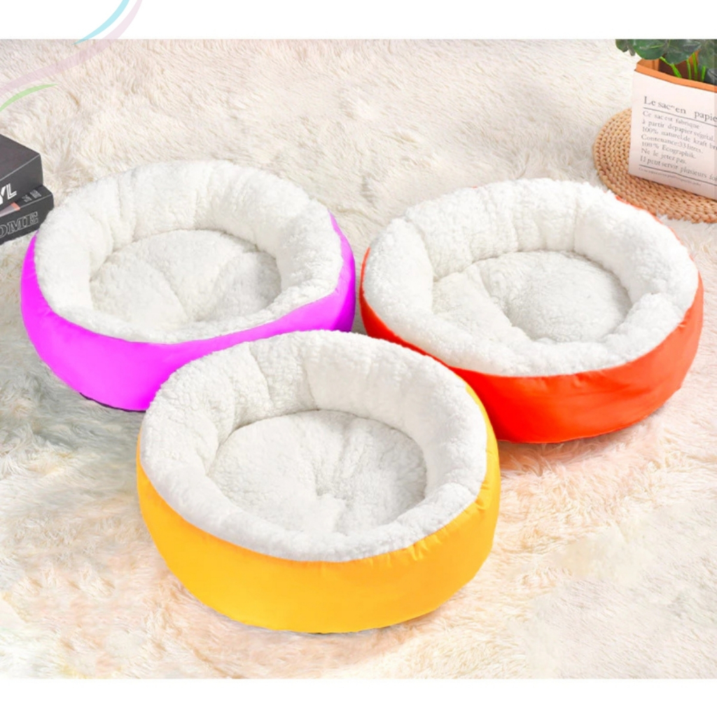 Caminha Pet Redonda Cachorro e Gato Cama Confortável Sherpa Inverno Pelo de Carneiro Pets